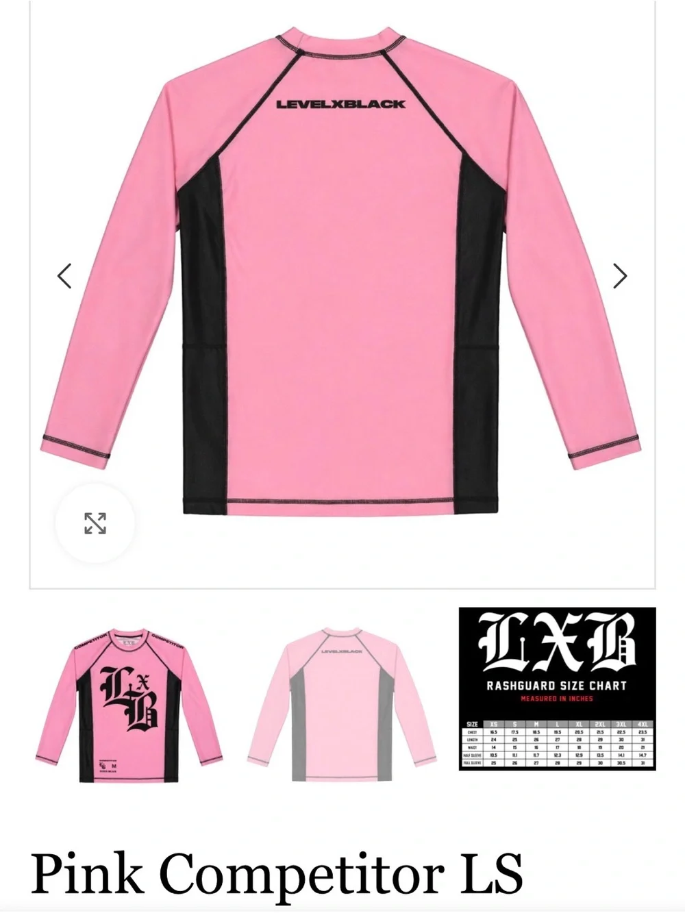 Sale- LEVEL X BLACK Pink Graphic Long Sleeve Rashguard